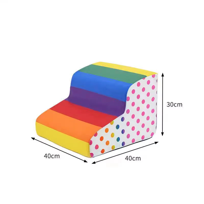 Colorful Pet 2/3 Step Staircase Dog/Cat Ramp Ladder Detachable and Washable Training Pet Ramp Staircase Pet Supplies