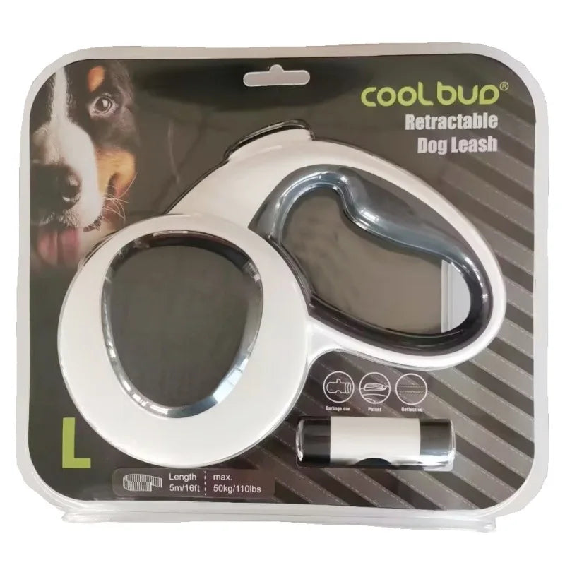 Pet Automatic Retractable Leash Reflective Dog Leash LED Light Walking Leash Explosion-Proof Charging Dog Leash Dog Leash